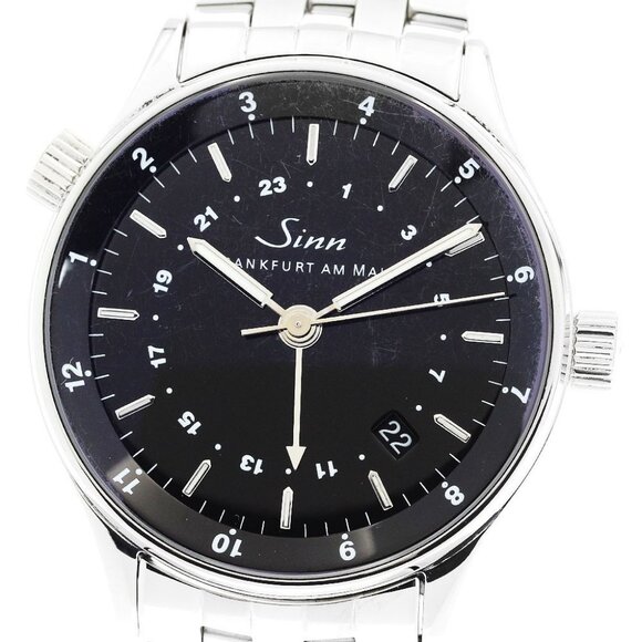 Sinn Financial Watch 6060 Date Dual Time black Dial Automatic Men's Watch_897443 - Picture 1 of 8